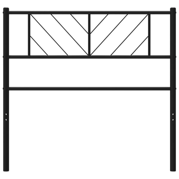 vidaXL Metallinen sängynpääty musta 90 cm