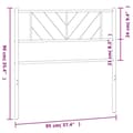 Pikkukuva 6 / 6: vidaXL Metallinen sängynpääty musta 90 cm