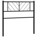 Pikkukuva 1 / 6: vidaXL Metallinen sängynpääty musta 90 cm