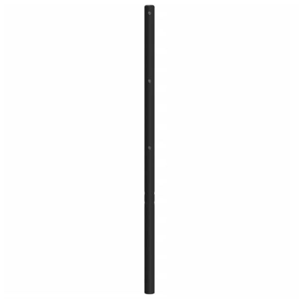 vidaXL sengegavl 90 cm metal sort