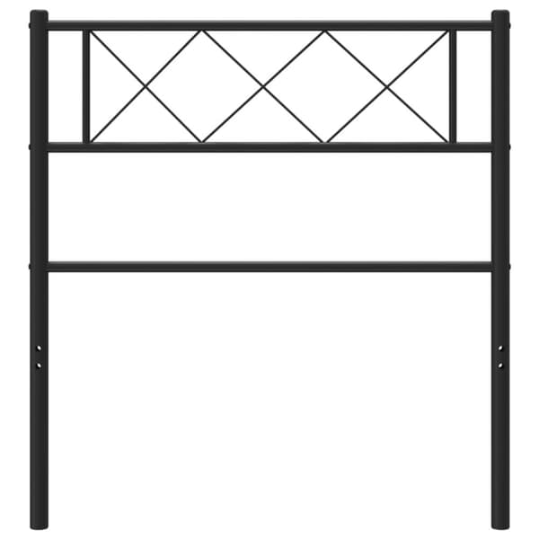 vidaXL sengegavl 90 cm metal sort