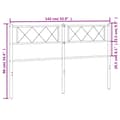 Pikkukuva 7 / 7: vidaXL Metallinen sängynpääty musta 135 cm
