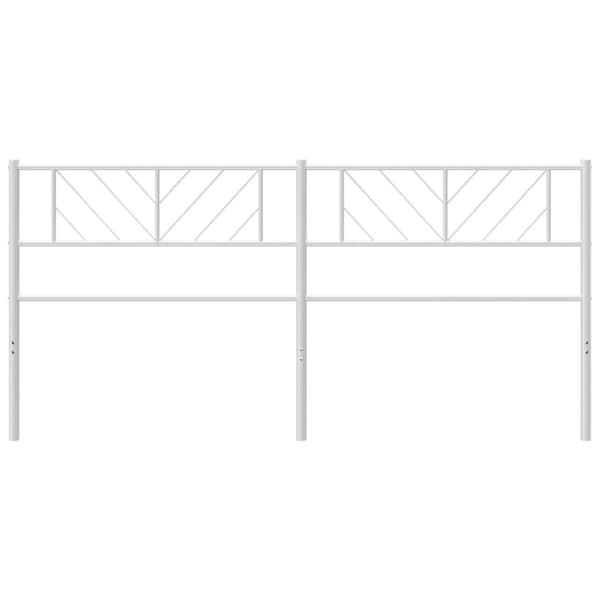 vidaXL sengegavl 160 cm metal hvid