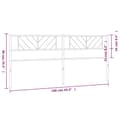 Miniatyrbillede 7 af 7: vidaXL sengegavl 160 cm metal hvid