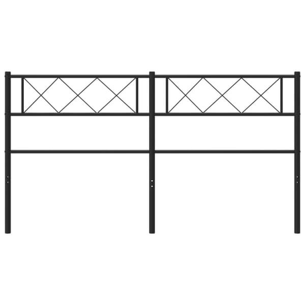 vidaXL Sengegavl i metall svart 140 cm