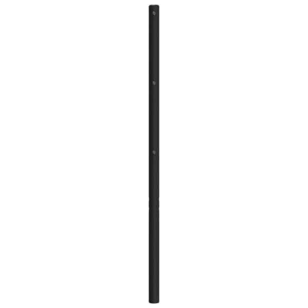 vidaXL Sengegavl i metall svart 140 cm