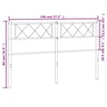Pikkukuva 7 / 7: vidaXL Metallinen sängynpääty musta 140 cm