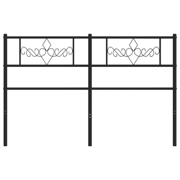 vidaXL Huvudgavel metall svart 140 cm