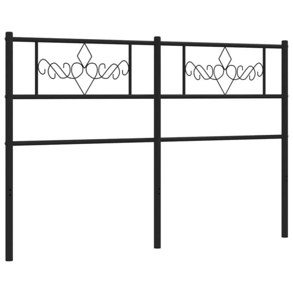 vidaXL Huvudgavel metall svart 140 cm