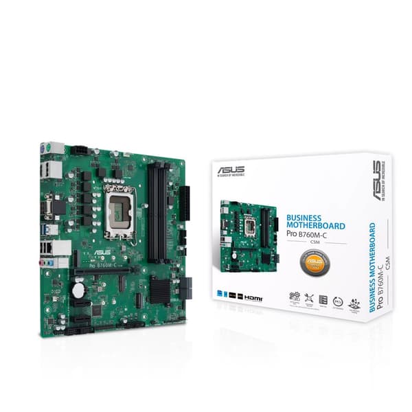 ASUS Mainboard Pro B760M-C-CSM - micro ATX - Socket LGA1700 - Intel B760