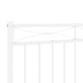 Pikkukuva 4 / 6: vidaXL Metallinen sängynpääty valkoinen 90 cm