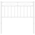 Pikkukuva 2 / 6: vidaXL Metallinen sängynpääty valkoinen 90 cm