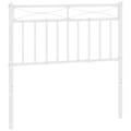 Pikkukuva 1 / 6: vidaXL Metallinen sängynpääty valkoinen 90 cm