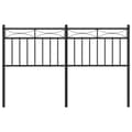 Miniatyrbilde 2 av 6: vidaXL Sengegavl i metall svart 135 cm
