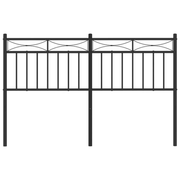 vidaXL Sengegavl i metall svart 135 cm