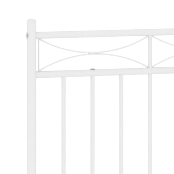 vidaXL Huvudgavel metall vit 160 cm