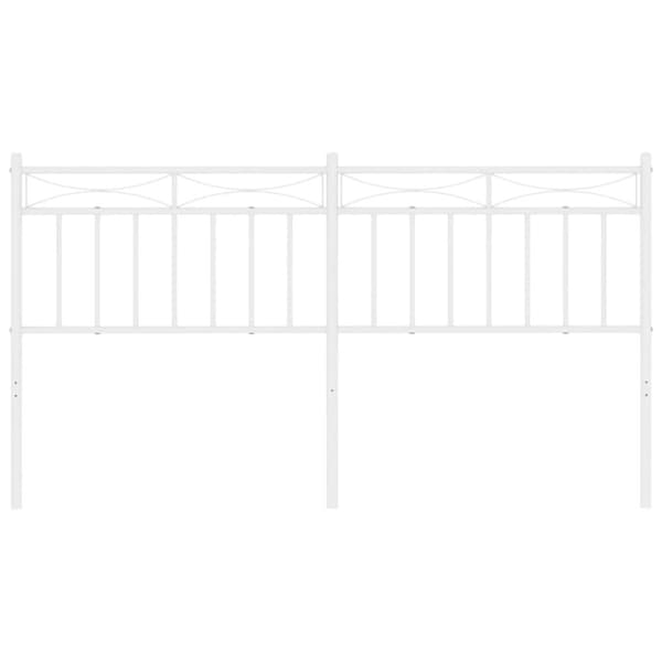 vidaXL Huvudgavel metall vit 160 cm