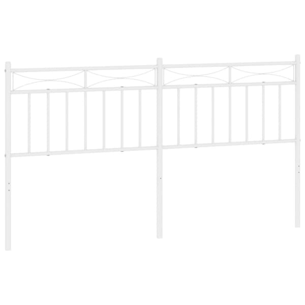 vidaXL Metallinen sängynpääty valkoinen 160 cm