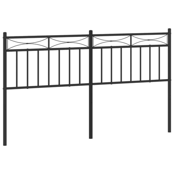 vidaXL sengegavl 150 cm metal sort
