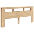 Miniatyrbilde 3 av 11: vidaXL Sengegavl sonoma eik 220x18,5x103,5 cm konstruert tre