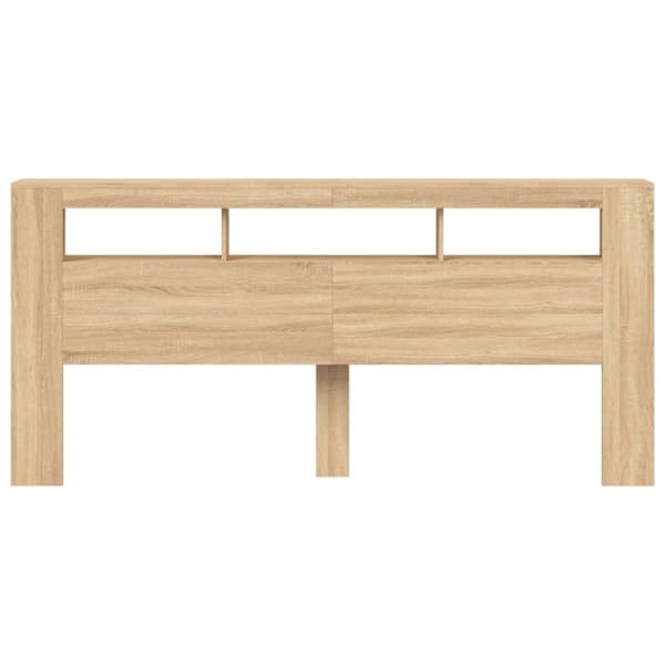 vidaXL Sengegavl sonoma eik 220x18,5x103,5 cm konstruert tre