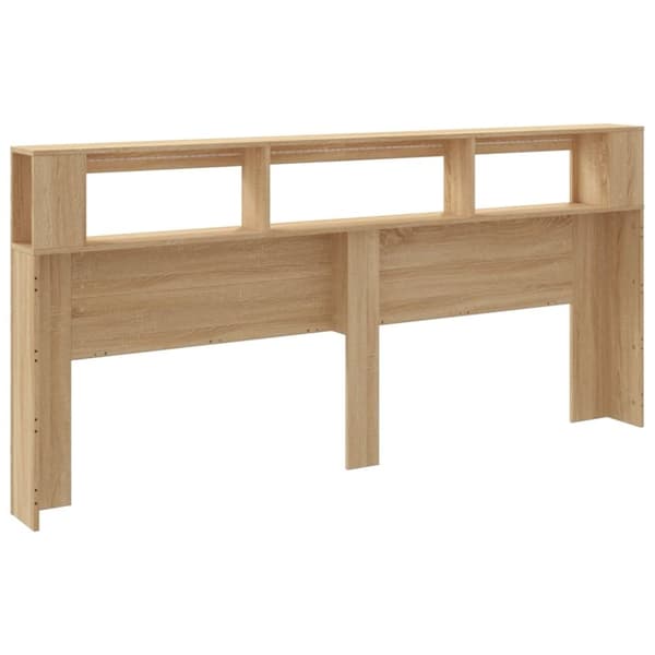 vidaXL Sengegavl sonoma eik 220x18,5x103,5 cm konstruert tre