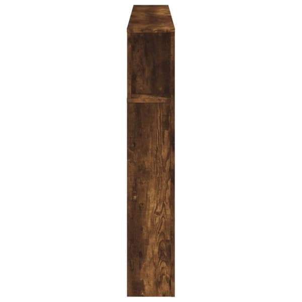 vidaXL Sängynpääty LED-valoilla savutammi 160x18,5x103,5 cm puu