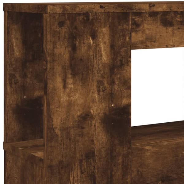 vidaXL Sängynpääty LED-valoilla savutammi 160x18,5x103,5 cm puu