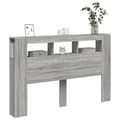Pikkukuva 4 / 11: vidaXL Sängynpääty LED-valoilla harmaa Sonoma 160x18,5x103,5 cm puu
