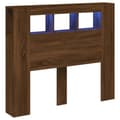 Miniatyrbilde 2 av 11: vidaXL Sengegavl med LED brun eik 120x18,5x103,5 cm konstruert tre