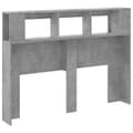 Miniatyrbilde 8 av 11: vidaXL Sengegavl med LED betonggrå 140x18,5x103,5 cm konstruert tre