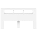 Miniatyrbilde 6 av 11: vidaXL Sengegavl med LED hvit 180x18,5x103,5 cm konstruert tre