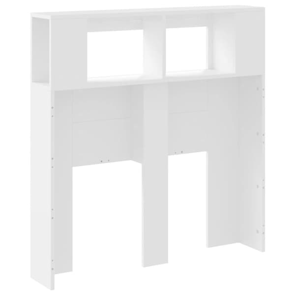 vidaXL Sänggavel LED vit 100x18,5x103,5 cm konstruerat trä