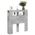 Miniatyrbilde 5 av 11: vidaXL Sengegavl med LED betonggrå 100x18,5x103,5 cm konstruert tre
