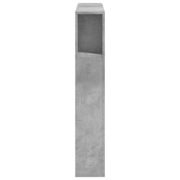 vidaXL Sengegavl med LED betonggrå 100x18,5x103,5 cm konstruert tre