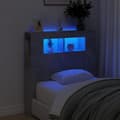 Miniatyrbilde 1 av 11: vidaXL Sengegavl med LED betonggrå 100x18,5x103,5 cm konstruert tre