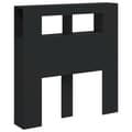 Miniatyrbilde 3 av 11: vidaXL Sengegavl med LED svart 100x18,5x103,5 cm konstruert tre