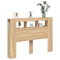 Pikkukuva 4 / 11: vidaXL Sängynpääty LED-valoilla Sonoma-tammi 140x18,5x103,5 cm puu