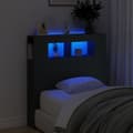Pikkukuva 1 / 11: vidaXL Sängynpääty LED-valoilla musta 100x18,5x103,5 cm tekninen puu