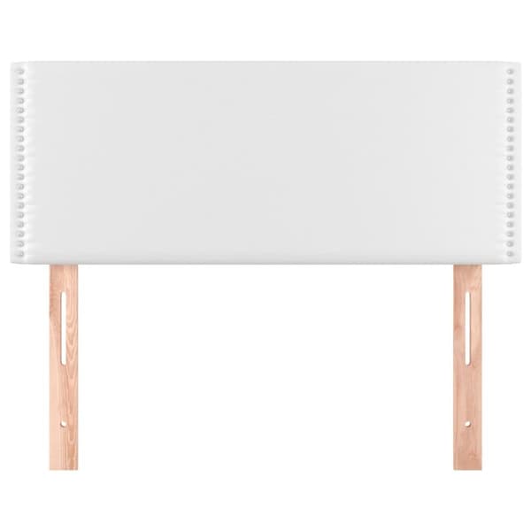 sengegavl 80x5x78/88 cm kunstlæder hvid