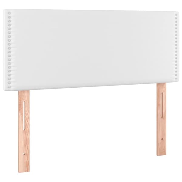 sengegavl 80x5x78/88 cm kunstlæder hvid