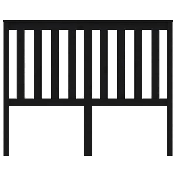 sengegærde 126x6x101 cm massivt fyrretræ sort