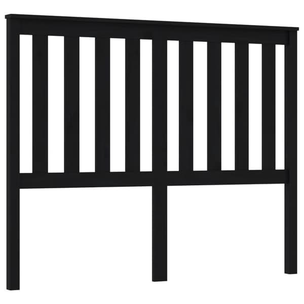 sengegærde 126x6x101 cm massivt fyrretræ sort