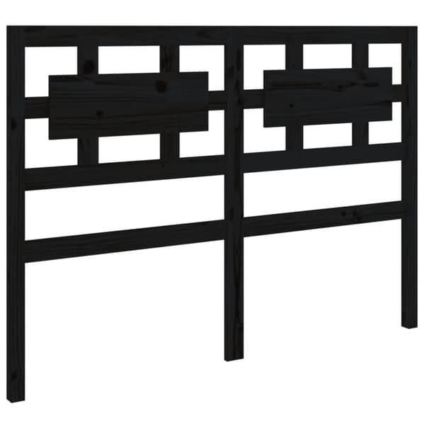 sengegærde 205,5x4x100 cm massivt fyrretræ sort