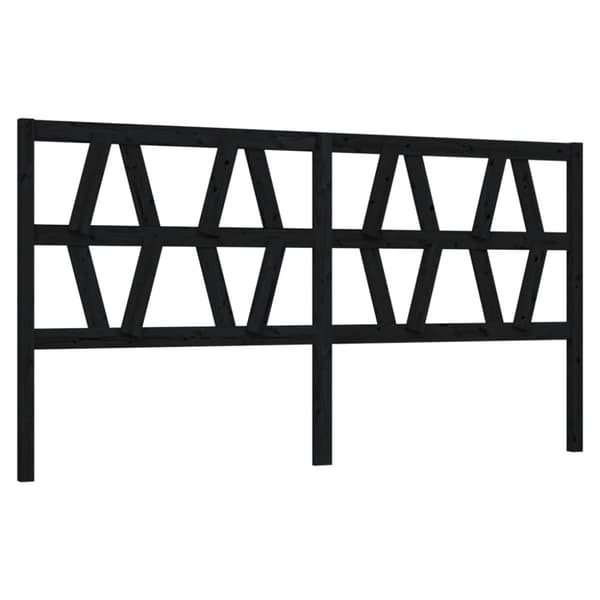 Sängynpääty musta 206x4x100 cm täysi mänty