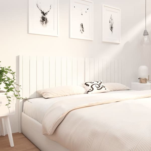 sengegærde 205,5x4x100 cm massivt fyrretræ hvid