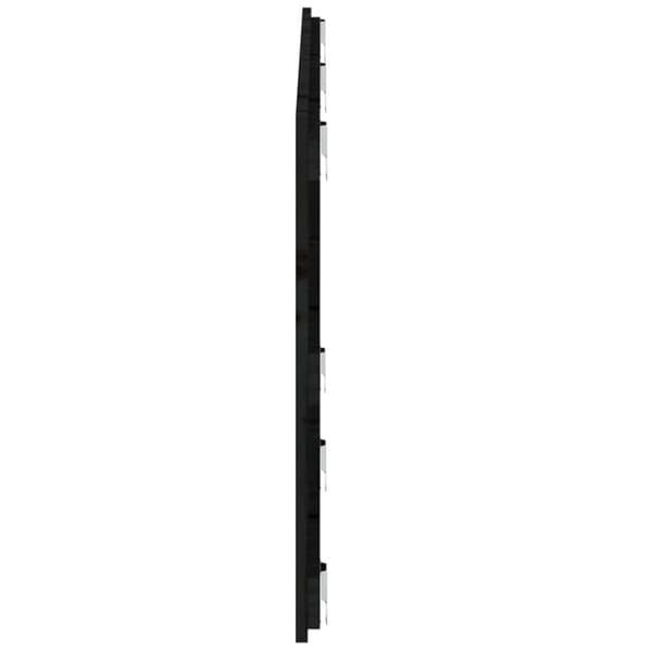 sengegavl 147x3x60 cm massivt fyrretræ sort