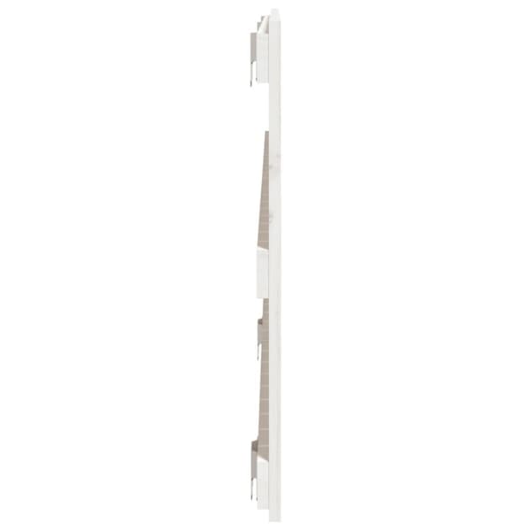sengegavl 127,5x3x60 cm massivt fyrretræ hvid