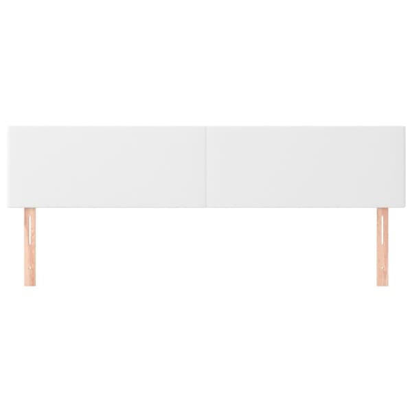 sengegavle 2 stk. 90x5x78/88 cm kunstlæder hvid