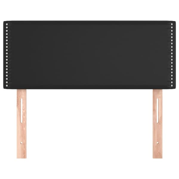 Sängyn pääty, musta, 90x5x78/88 cm, keinonahkaa